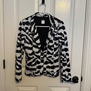 VENUS Zebra Sequin Jacket Size Small